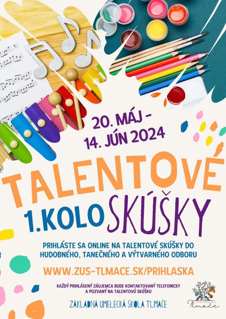 plagát talentové skúšky